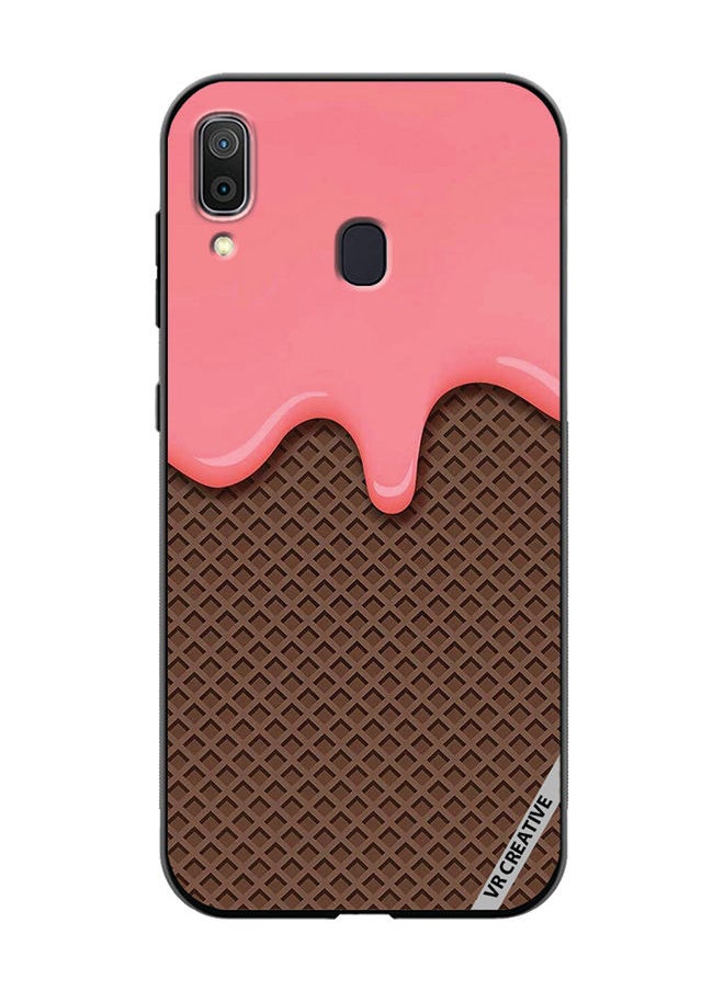 Protective Case Cover For Samsung Galaxy A30 Waffle Design Multicolour