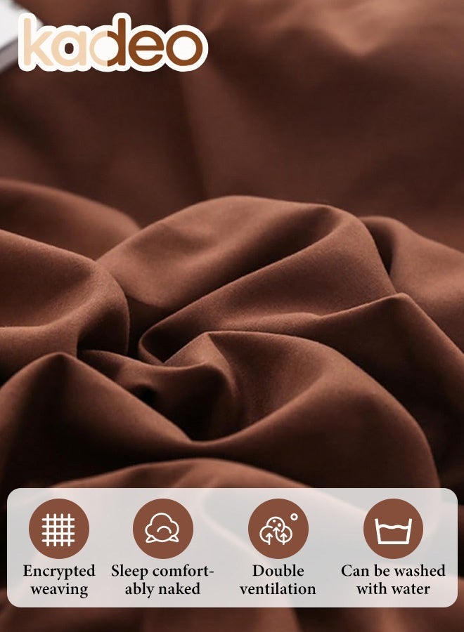 kadeo 4PCS Queen Comforter Set, Including Sheets, Duvet Cover and 2 Pillowcases Duvet Cover Set, AB Side Double Color All Season Soft and breathable Bedding Set 200*230CM - Image 4
