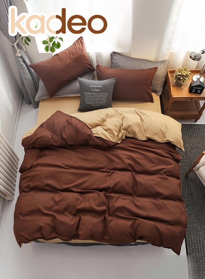 kadeo 4PCS Queen Comforter Set, Including Sheets, Duvet Cover and 2 Pillowcases Duvet Cover Set, AB Side Double Color All Season Soft and breathable Bedding Set 200*230CM - Image 2