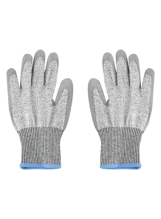 AL SANIDI Heat and cut resistant gLove, Polyethylene gLove, Gray, Set 2 pcs Size 24.5 Cm  - Image 1