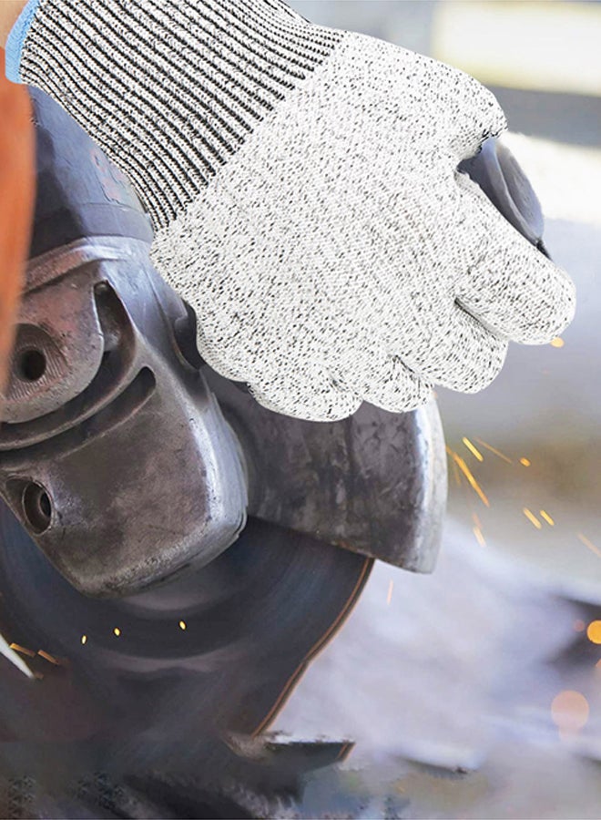 AL SANIDI Heat and cut resistant gLove, Polyethylene gLove, Gray, Set 2 pcs Size 24.5 Cm  - Image 3