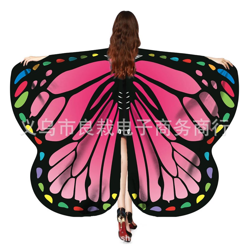 Cloak Big Butterfly Belly Dance Butterfly Cloak Dancing Props Butterfly Shawl - Image 1