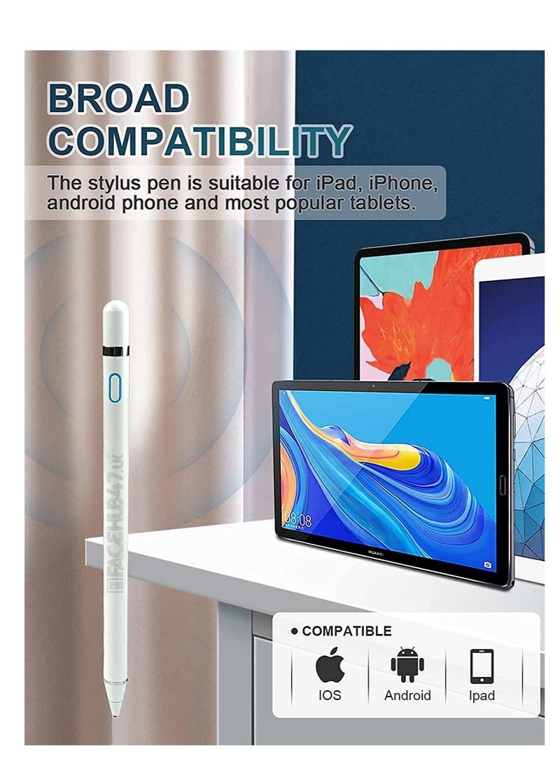 Facehub47 - Stylus Pen Compatible with iPad, Pencil Styluses Compatible with iPad 2/3/4/5/6/7/8/9 Generation Pro 9.7/10.5/11/12.9 Air 1/2/3/4/5 Mini 1/2/3/4/5/6 Alternative Drawing Smart Stylist for Touch Screens - Image 1