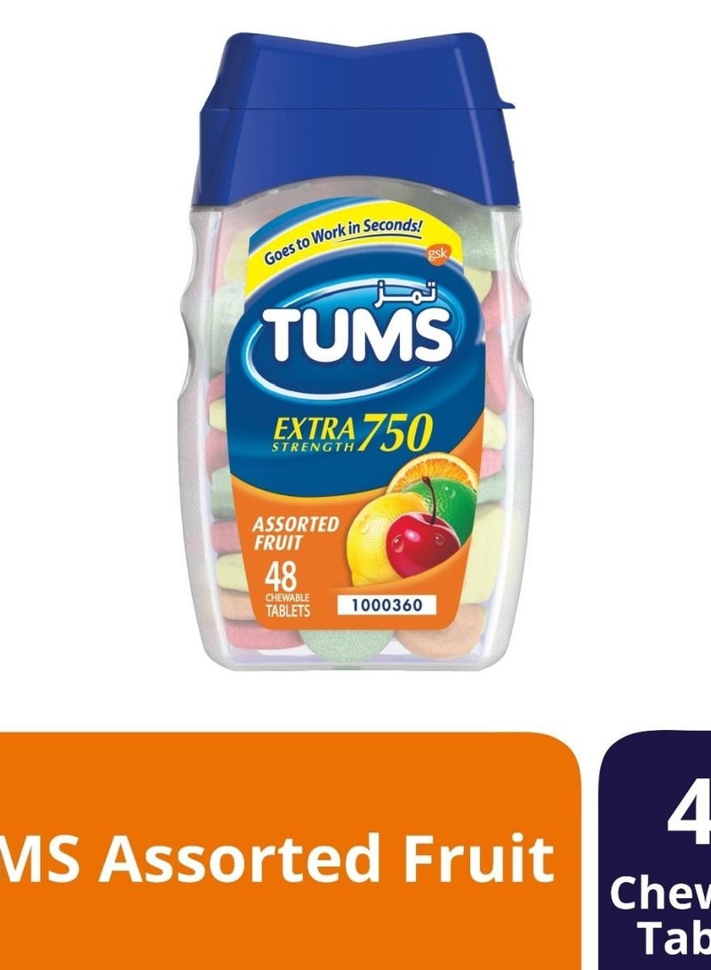 TUMS TUMS EXTRA 750 48 TABLETS  - Image 2