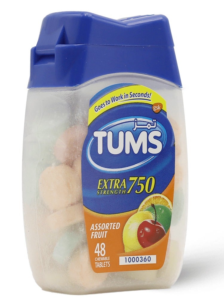 TUMS TUMS EXTRA 750 48 TABLETS  - Image 1
