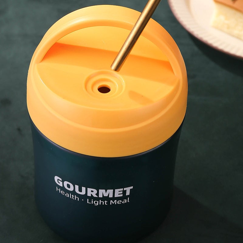 Insulated Lunch Container: Yellow, Leak-Proof, Wide Mouth - Insulated Food Jar With Breathable Valve & Portable Handle for Work, School Daily Use - Image 5