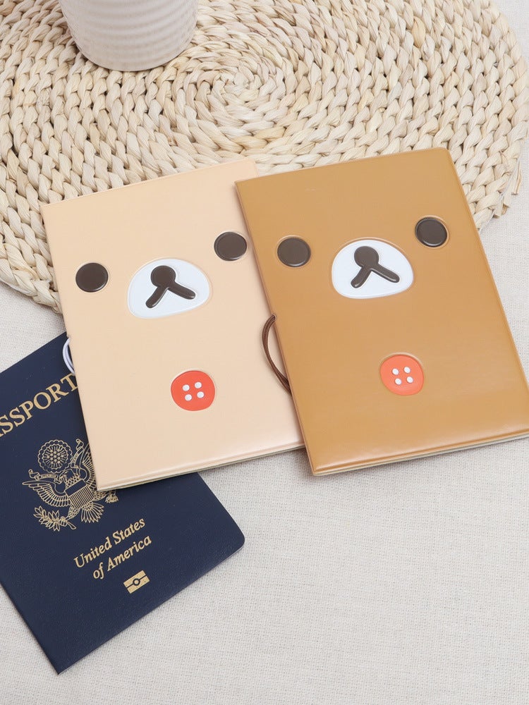 Rilakkuma Komatsu Bear Cartoon Chick Head Type 3D Stereo Passport Holder Pvc Passport Holder Card Holder - Image 4