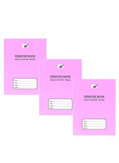 Psi 3-Piece Single Line Exercise Notebook With One Side Plain 100 Pages  - Image 1