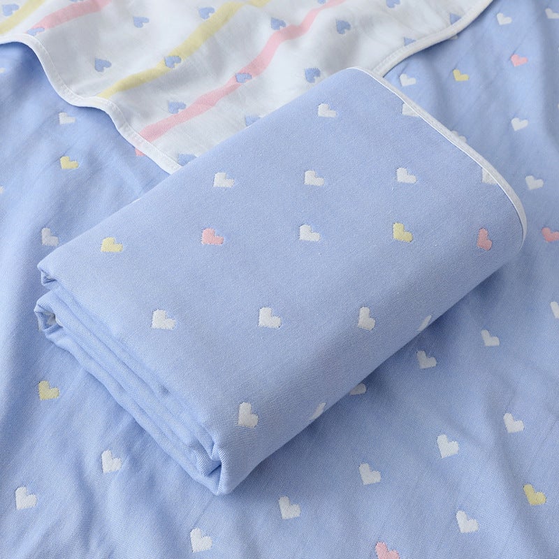 6-Layer Gauze Baby Bath Towel Jacquard Blanket for Newborns - Summer Soft Cotton Swaddle