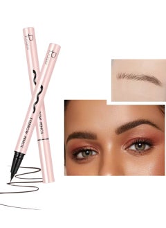 pudaier Eyebrow Pencil Liquid Eyebrow Pen Long Lasting Waterproof and Sweat Resistant Brow Color 0.01mm Tip Brow Pen for Thick to Thin Lines Eyebrow Color Black 02  - Image 1