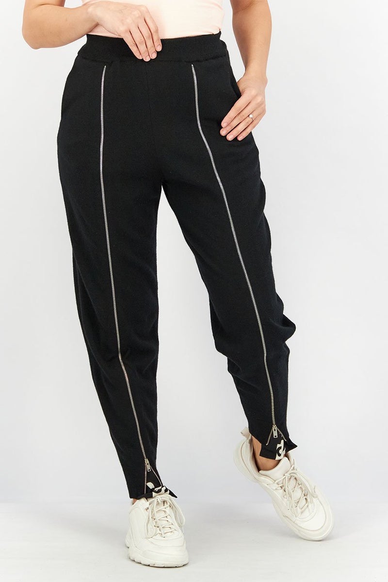 STELLA MCCARTNEY Women Regular Fit Solid Pull On Sweat Pants, Black - Image 1