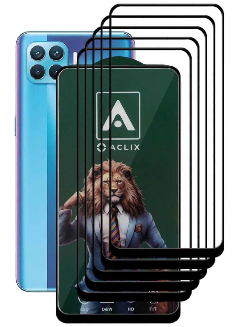 ACLIX 5 Pieces Antistatic ESD Dustproof Premium Quality High Definition Tempered Glass Screen Protector Designed For Oppo A93 - Image 1