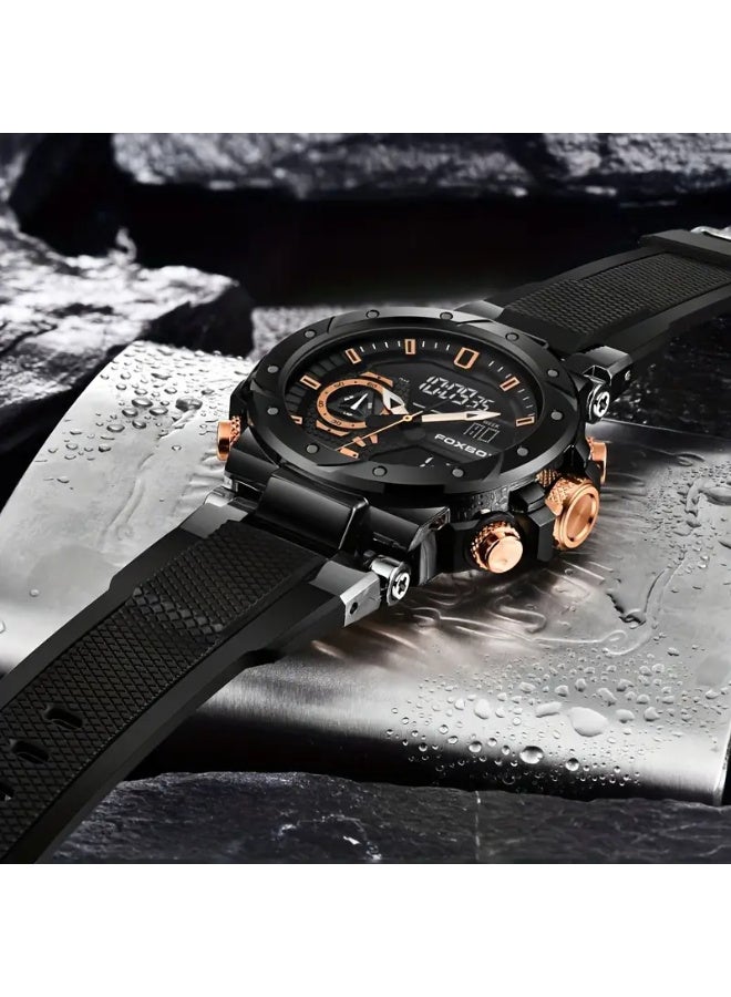 FOXBOX Fashion Men'S Digital Watch for Business And Sports, Featuring Multi-Function Dual Display And Automatic Date, a Perfect Quartz Watch for Men, an Ideal Gift - Image 5