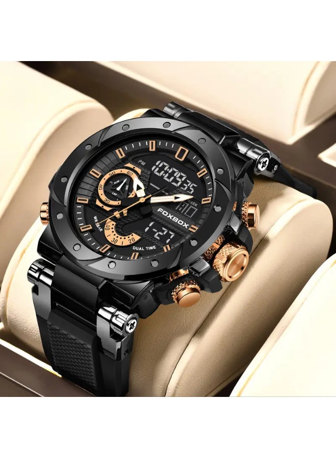 FOXBOX Fashion Men'S Digital Watch for Business And Sports, Featuring Multi-Function Dual Display And Automatic Date, a Perfect Quartz Watch for Men, an Ideal Gift - Image 2
