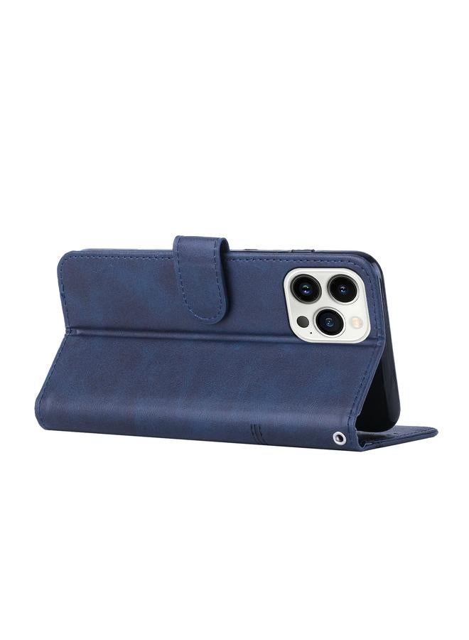 اس-توب جراب لهاتف iPhone 15 Pro مصنوع من جلد العجل مع مشبك وخياطة - Image 3