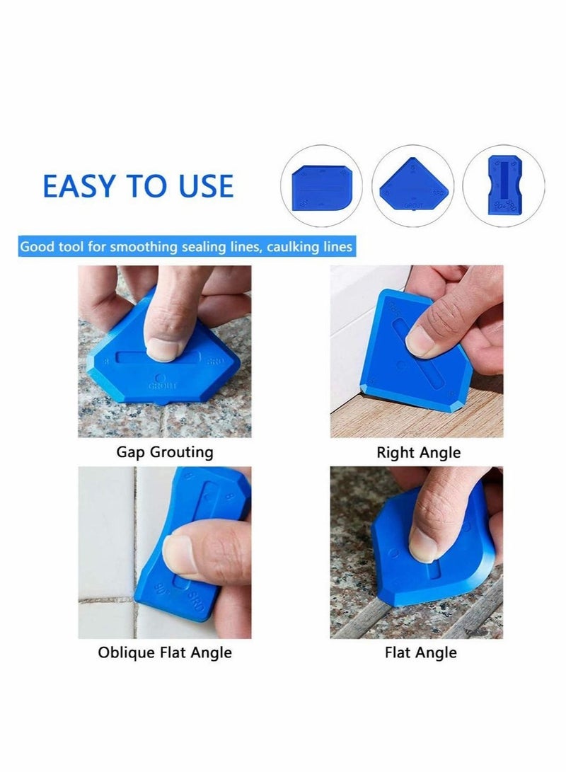 Excefore Caulking Tools, 3 In 1 Caulking Finishing Tool Kit Silicone Sealant Caulk Grout Remover Scraper and Caulk Nozzle Applicator for Kitchen, Bathroom, Window and Sink Joint - Image 2