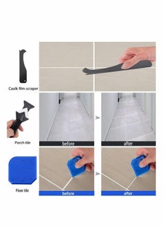 Excefore Caulking Tools, 3 In 1 Caulking Finishing Tool Kit Silicone Sealant Caulk Grout Remover Scraper and Caulk Nozzle Applicator for Kitchen, Bathroom, Window and Sink Joint  - Image 3