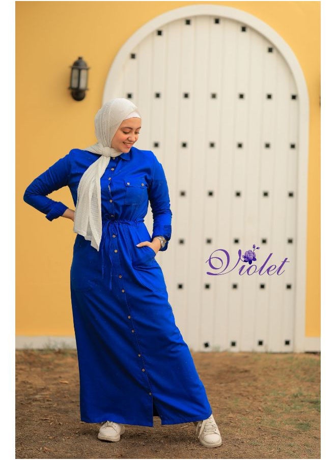 Puritopia - Blue Maxi shirt dress - Image 1