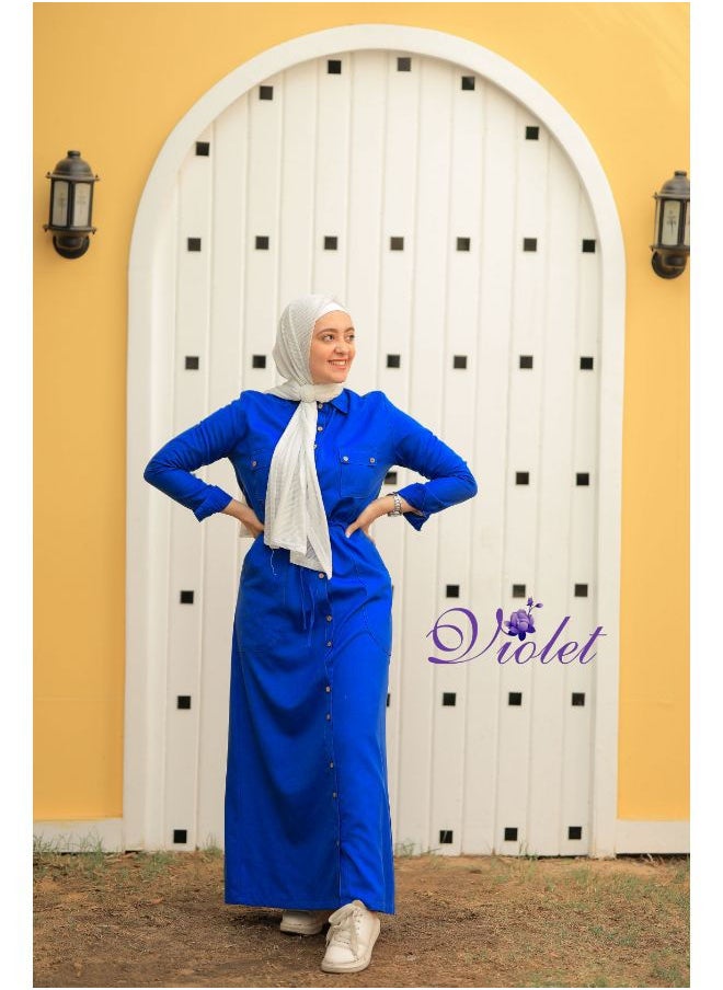 Puritopia - Blue Maxi shirt dress - Image 1