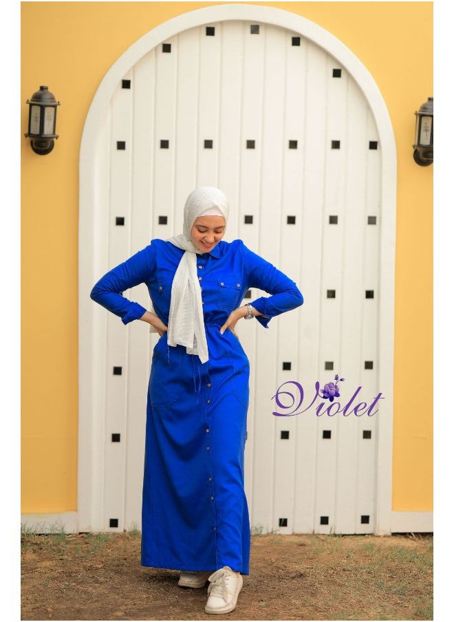 Puritopia - Blue Maxi shirt dress - Image 1