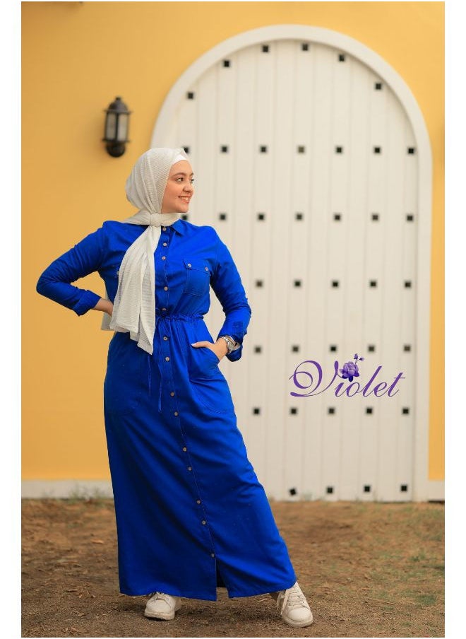 Puritopia - Blue Maxi shirt dress - Image 1