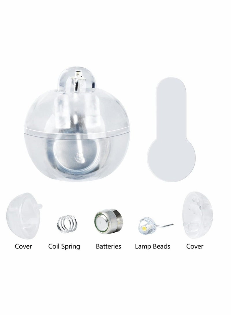 شو وو Mini Round LED Balloon Light, Long Standby Time Ball Lights, Decorative Lights for Paper Lantern Light Party Wedding Decoration Birthday Festival, Red, 100PCS - Image 4