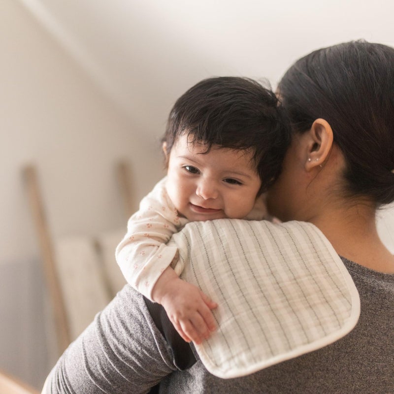 Crane Baby Organic Muslin Baby Burp Cloths, 3-Pack, 100% GOTS Organic Cotton, Absorbent, Lightweight, Machine Washable, Bunny - Image 4