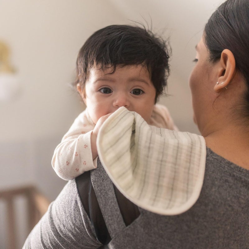 Crane Baby Organic Muslin Baby Burp Cloths, 3-Pack, 100% GOTS Organic Cotton, Absorbent, Lightweight, Machine Washable, Bunny - Image 5