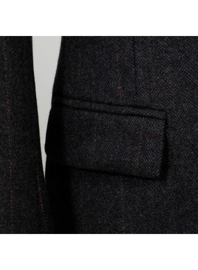 ROMON Wool】men's Suit Set, Business Commuting Vertical Stripe Wool Suit For Banquets And Weddings - Image 5