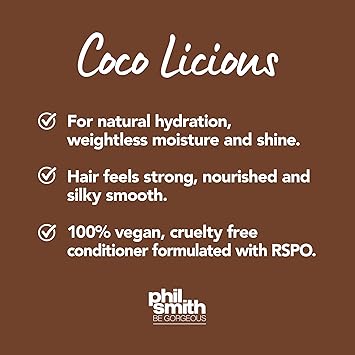 Phil Smith Be Gorgeous Coco Licious Coconut Oil Conditioner For Normal to Dehydrated Hair Vegan Friendly Silky Soft Nourishing 300 ml Pack of 4 - Image 2