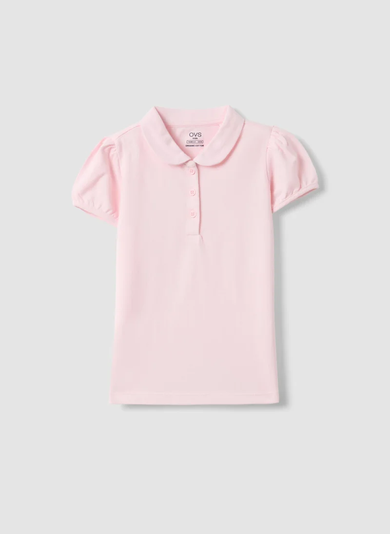 Ovs OVS Girls' Pink Pure Cotton Polo, Regular Fit