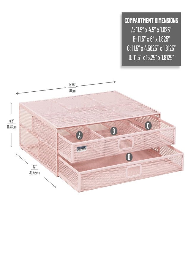 Mind Reader Mesh Monitor Stand, Pink - Image 3