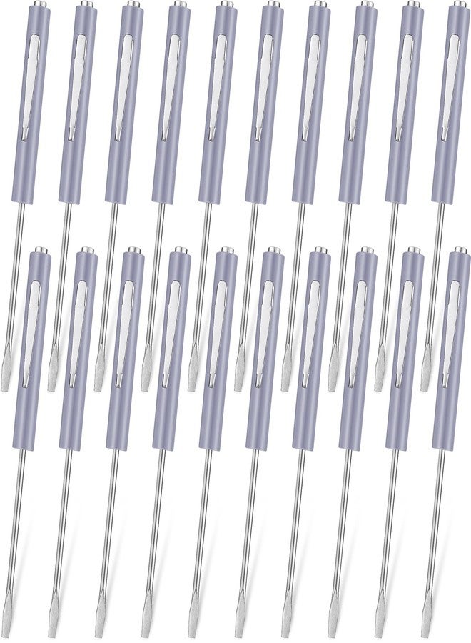 Shimeyao 20 Pcs Pocket Screwdriver Bulk Mini Clips Pocket Screwdriver Magnetic Slotted Screw Driver Screwdriver with Magnet for Mechanical Electrician Technician(Gray) - Image 1