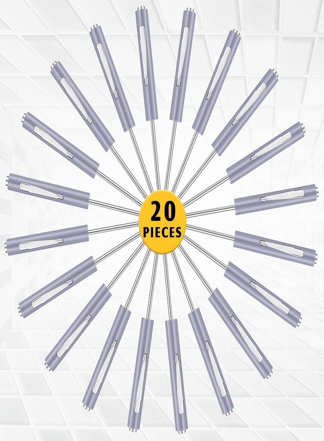Shimeyao 20 Pcs Pocket Screwdriver Bulk Mini Clips Pocket Screwdriver Magnetic Slotted Screw Driver Screwdriver with Magnet for Mechanical Electrician Technician(Gray) - Image 2