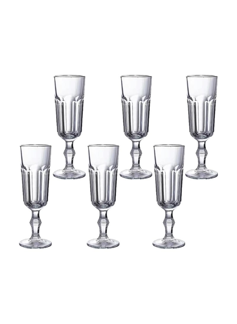 Crystal Glassware Set of 6 Goblet Diamond Cup Glass Cup Perfect for Parties Weddings Outdoor Events BBQs and Picnics (150ml) - Image 1