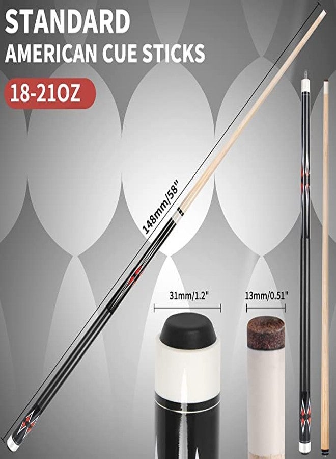 AKLOT 1 Set of Pool Cue Stick Pool Stick 58 inch Billiard Stick Mixed Weight Billiard Cue - Image 2