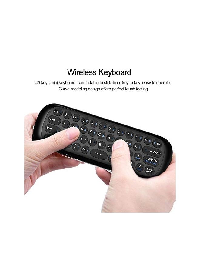 Wechip - Wechip W1 2.4G Air Mouse Wireless Keyboard Remote Control Infrared Remote Learning 6-Axis Motion Sense w/USB Receiver for Smart TV Android TV BOX Laptop PC - Image 1
