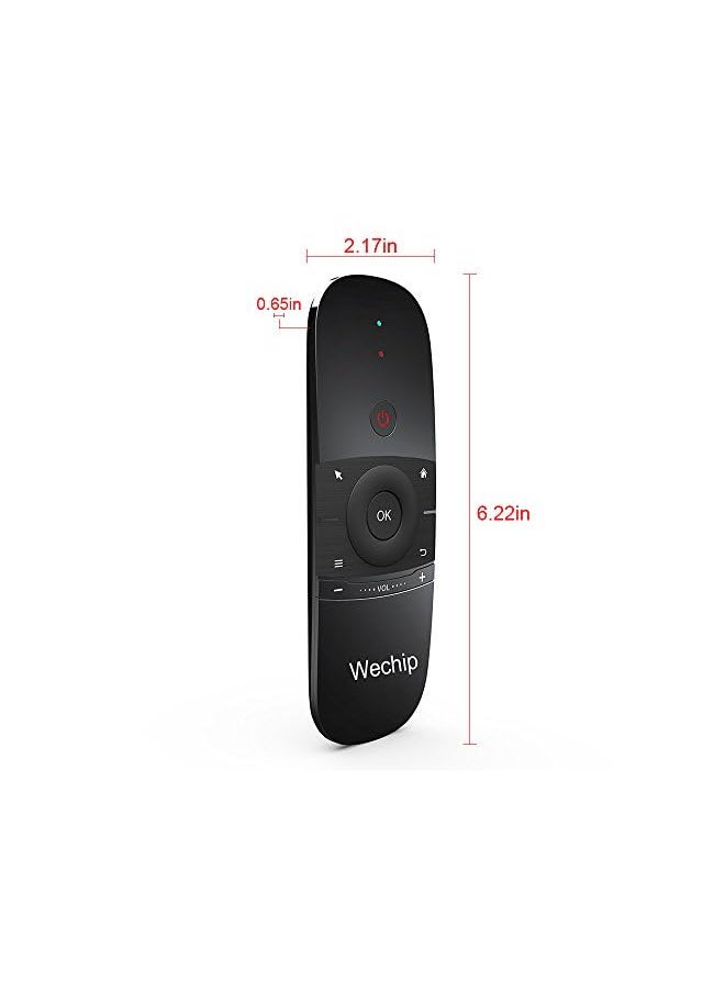 Wechip - Wechip W1 2.4G Air Mouse Wireless Keyboard Remote Control Infrared Remote Learning 6-Axis Motion Sense w/USB Receiver for Smart TV Android TV BOX Laptop PC - Image 1