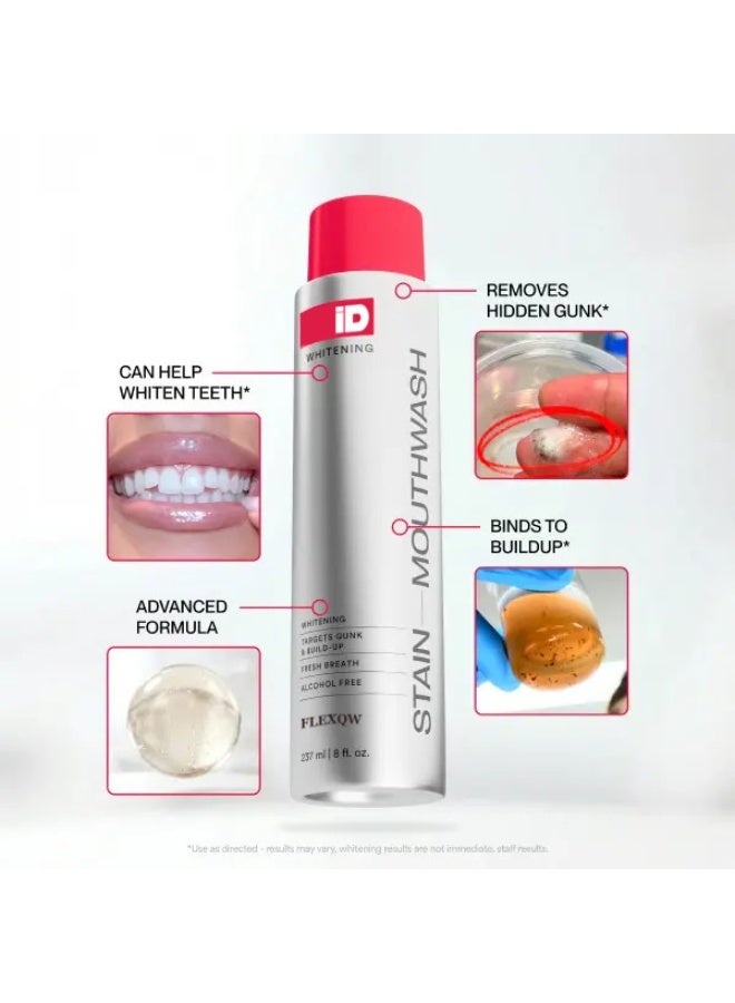 iD Stain Whitening Mouthwash for White Teeth & Fresh Breath with Essential Oils 237ml - Image 2