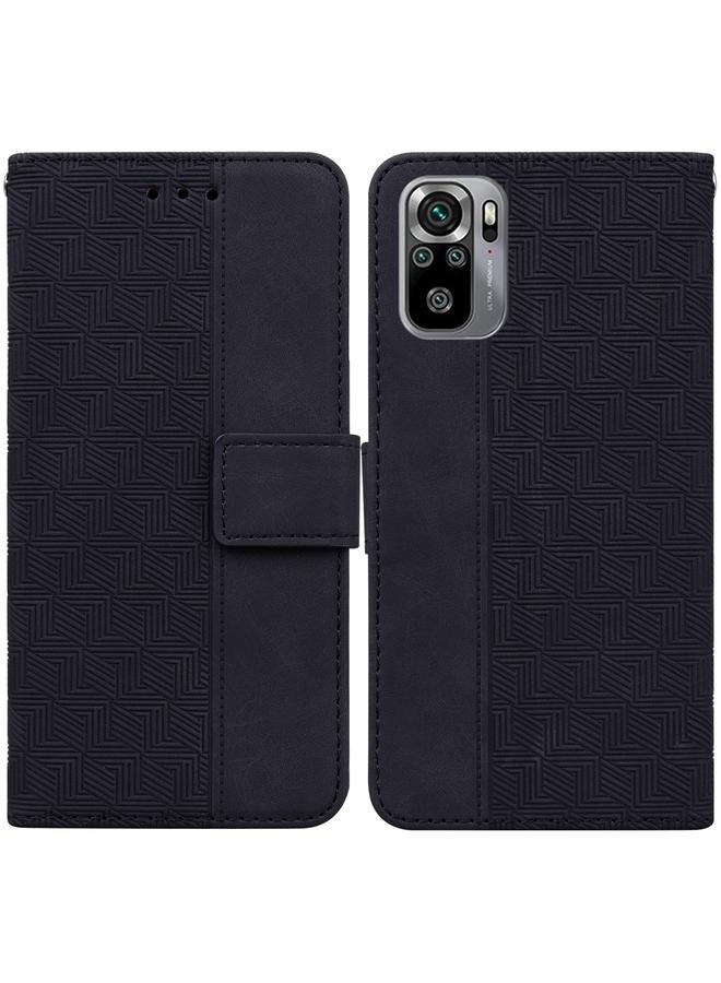 Case For Xiaomi Redmi Note 10 4G / Note 10S Geometric Embossed Leather Phone Case