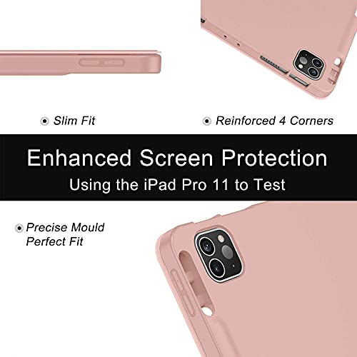 ProElite Smart Case for iPad Air 13/Pro 12.9 inch 2022/2021 6th/5th Gen [Auto Sleep/Wake Cover] [Pencil Holder] [Soft Flexible Case] Recoil Series - Rose Gold - Image 5