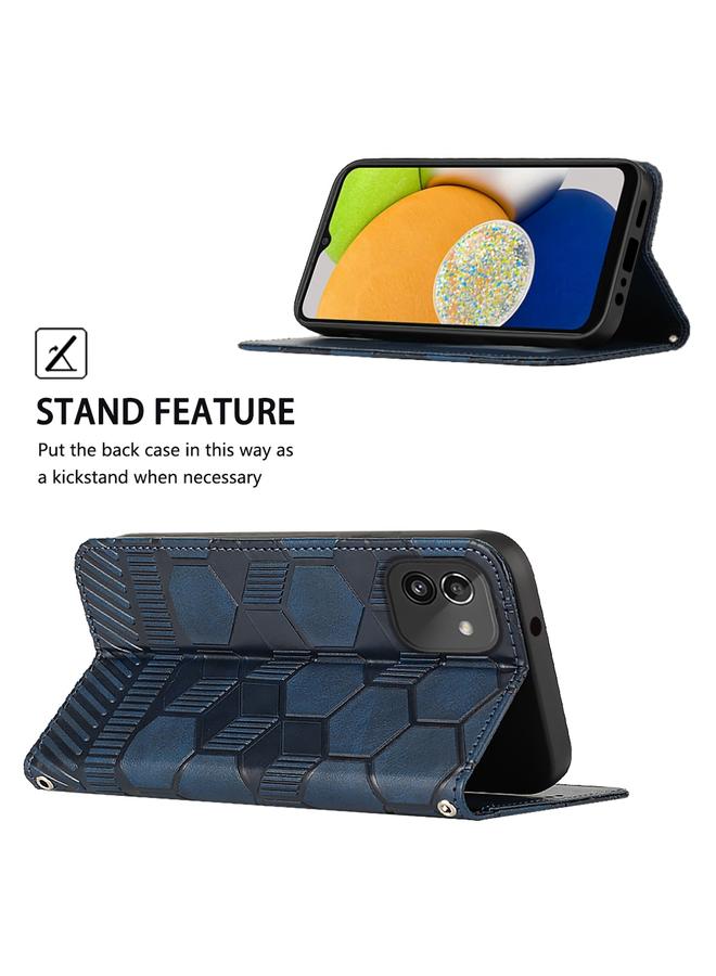 S-TOP Case For Samsung Galaxy A03 164mm Football Texture Magnetic Leather Flip Phone Case - Image 5