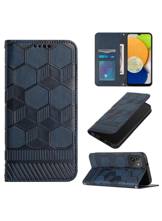 S-TOP Case For Samsung Galaxy A03 164mm Football Texture Magnetic Leather Flip Phone Case - Image 1