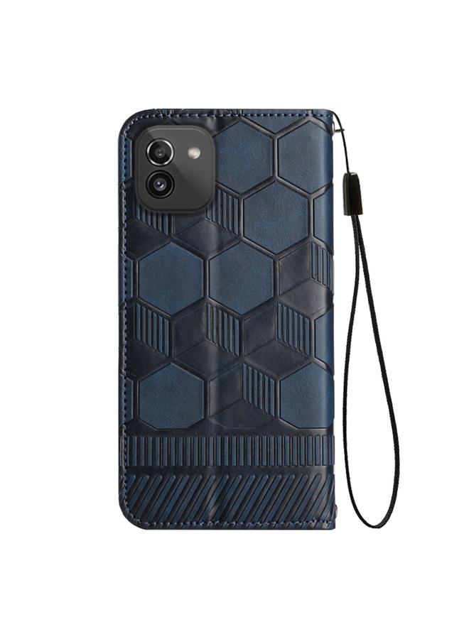 S-TOP Case For Samsung Galaxy A03 164mm Football Texture Magnetic Leather Flip Phone Case - Image 3