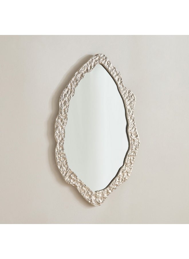 Home Box Rayon Aluminium Premium Organic Shape Mirror 43 x 2 x 70 cm  - Image 1