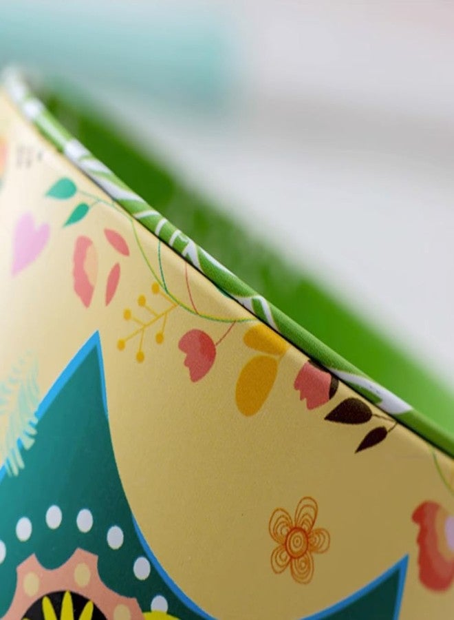 EMVANV Tin Owl Piggy Bank - Reusable Coin Jar, Owl Pattern Birthday Present for Boys & Girls (Yellow) - Image 5