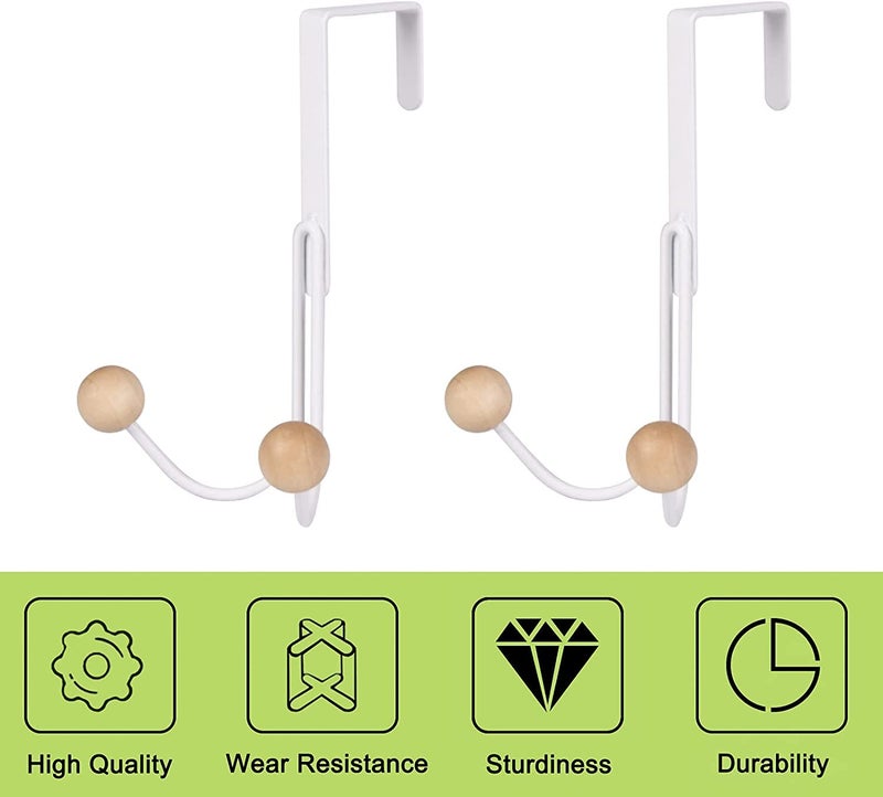 Epsilon Heavy Duty Dual Hook Hanger Door Mount Hanger for Clothes Hanging Door Hooks Strong Durable 13 KG Max Load Hanging Kitchen Accessories Items DHWW - Image 3