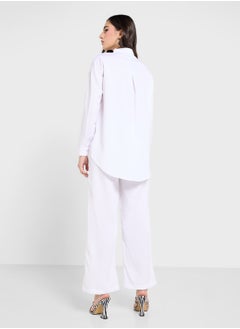 Ginger Button Down Relaxed Fit Shirt & Pant Co-Ord Set  - Image 2