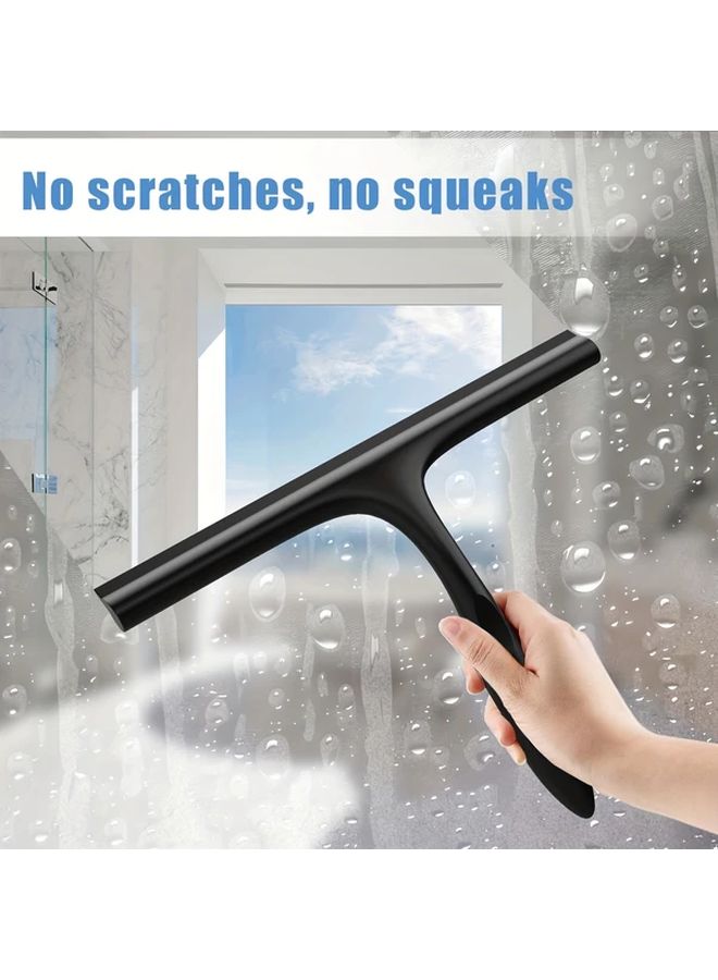 Black Silicone Squeegee with Suction Hook 2 in 1 Set for Bathroom - Image 5