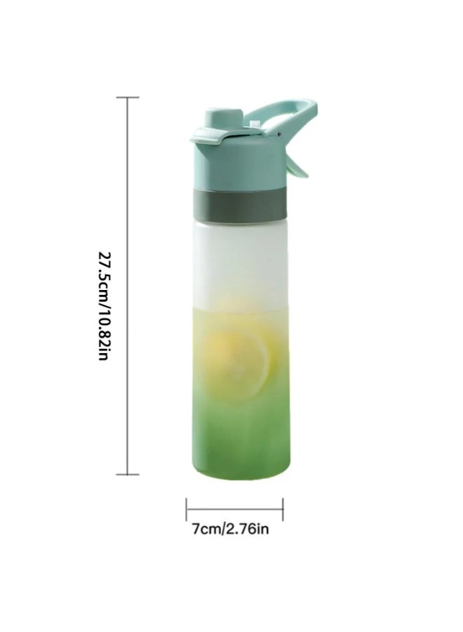 3PCS Large Capacity Spray Water Bottle with Straw, Gradient Frosted Portable Outdoor Sports Mist Sprayer Cup - Image 4